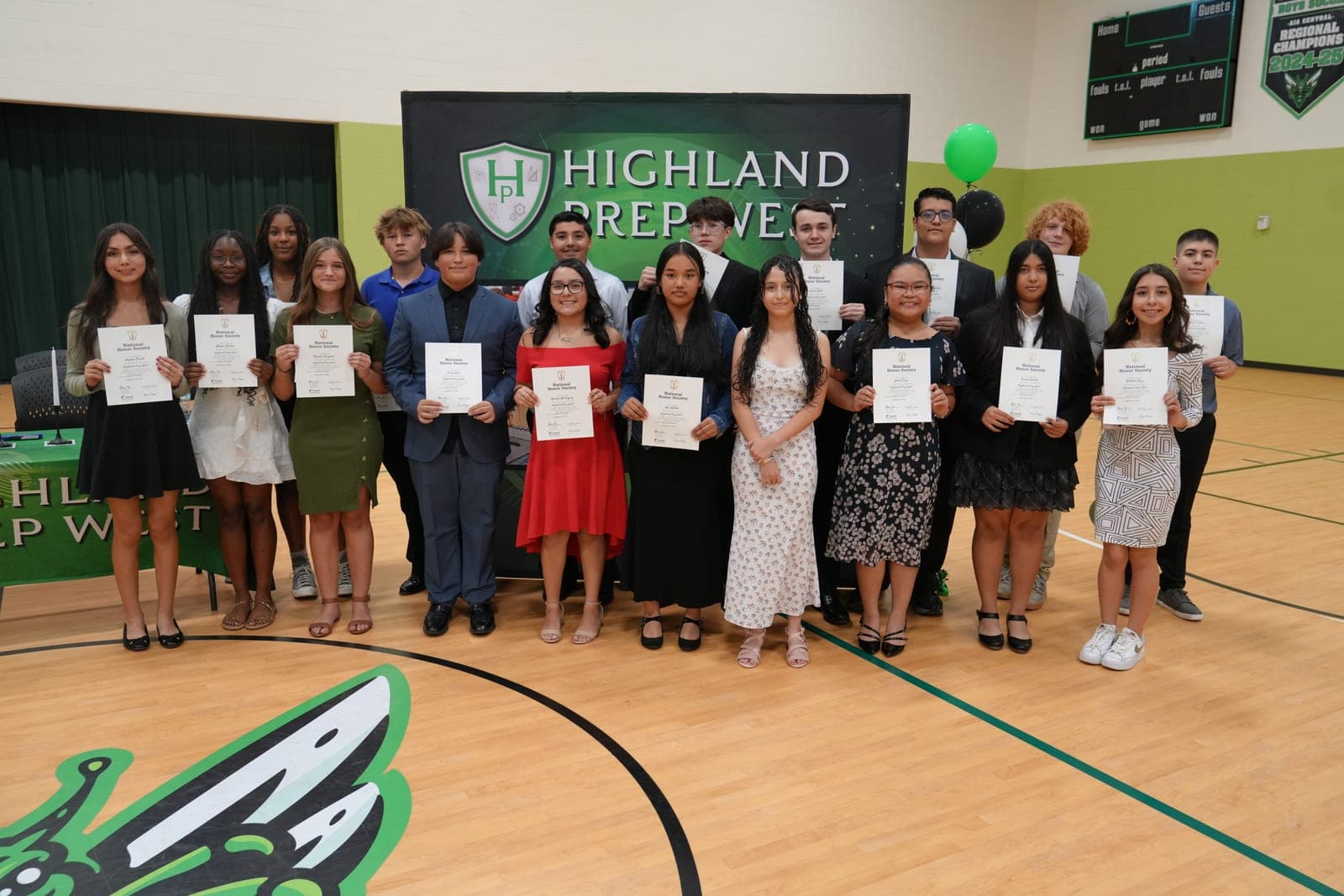 Highland Prep West National Honor Society induction ceremony