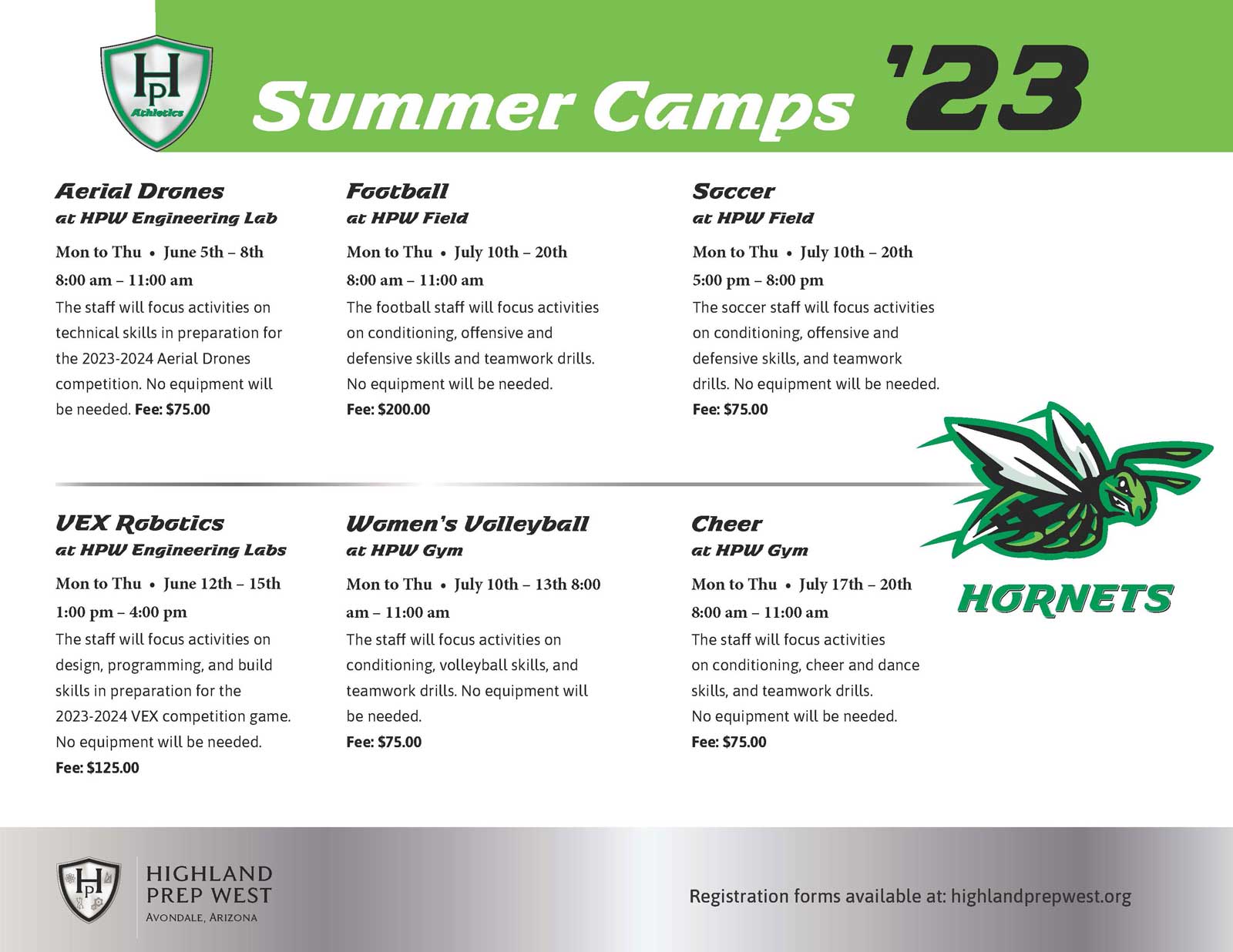 Summer Camps Highland Prep West